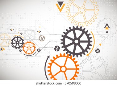 Vector illustration, Hi-tech digital technology and engineering theme
