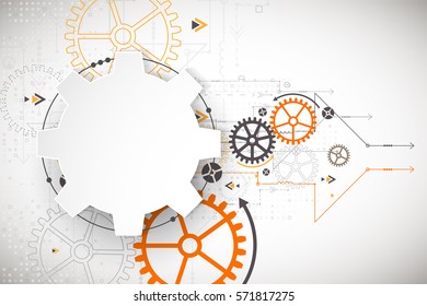 Vector illustration, Hi-tech digital technology and engineering theme