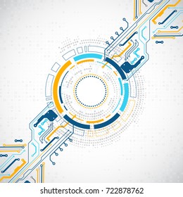 Vector illustration, Hi-tech digital technology and engineering theme