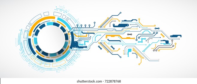 Vector Illustration Hitech Digital Technology Engineering Stock Vector ...