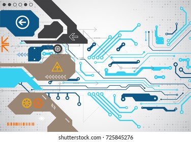 Vector illustration, Hi-tech digital technology and engineering theme