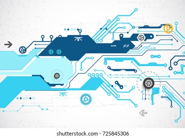 Vector illustration, Hi-tech digital technology and engineering theme