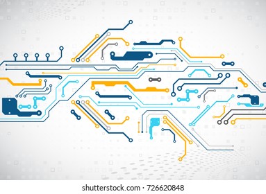 Vector illustration, Hi-tech digital technology and engineering theme