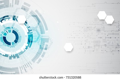 Vector illustration, Hi-tech digital technology and engineering theme