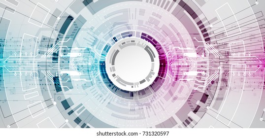 Vector illustration, Hi-tech digital technology and engineering theme