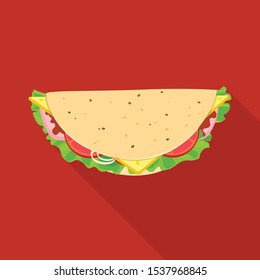 Vector Illustration Of Hoagie And Burger Logo. Web Element Of Hoagie And Cheese Stock Vector Illustration.