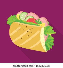 Vector Illustration Of Hoagie Sign. Web Element Of Hoagie And Bun Stock Vector Illustration.