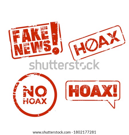 Vector illustration of a hoax news stop label stamp. Suitable for campaigns to stop fake news. "No hoax" label sticker template with a grunge and rusty effect.