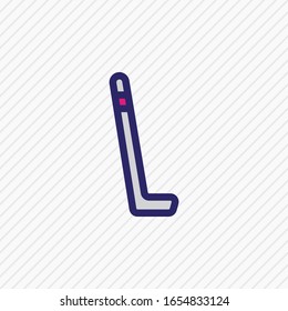 Vector illustration of hockey icon colored line. Beautiful entertainment element also can be used as stick icon element.