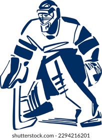 vector illustration of the hockey player