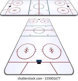 The vector illustration of hockey pole