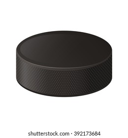 Vector illustration. Hockey puck isolated on a white background 