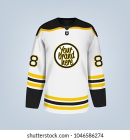 Vector illustration of hockey team jersey template