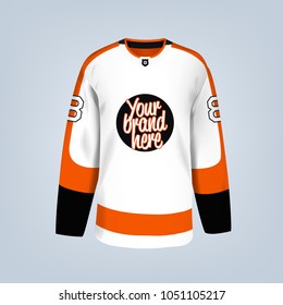 Vector illustration of hockey team jersey template