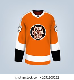 Vector illustration of hockey team jersey template