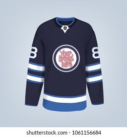 Vector illustration of hockey team jersey template