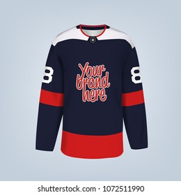 Vector Illustration Of Hockey Team Jersey Template