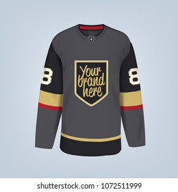 Vector Illustration Of Hockey Team Jersey Template