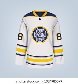 Vector illustration of hockey team jersey template. Eps10 