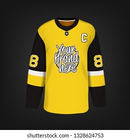 Vector illustration of hockey team jersey template. Eps10