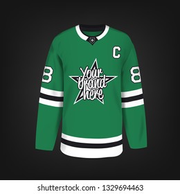 Vector illustration of hockey team jersey template. Eps10