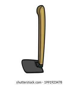 Vector illustration of a hoe graphic icon. agricultural equipment