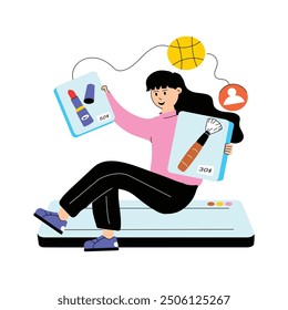 Una Ilustración vectorial de productos de tenencia