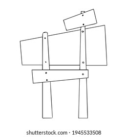 Ilustración vectorial con un signo de estilo doodle aislado en fondo blanco. Placa de inscripción. dirección de puntero septiembre