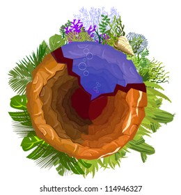 Vector Illustration of hole in the ground
