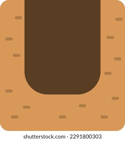 Vector illustration of a hole in the ground.