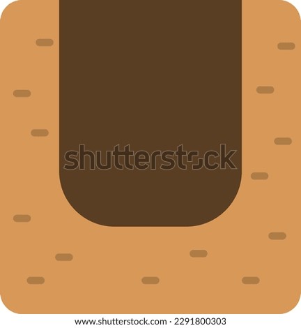 Vector illustration of a hole in the ground.
