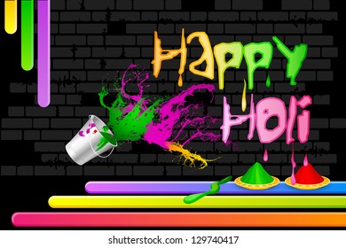 vector illustration of Holi celebration background