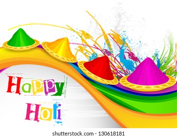 vector illustration of Holi celebration background