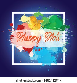 Vector illustration of Holi celebration in India on March 20-21.
