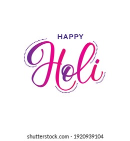 Vector Illustration of Holi Festival with colorful text  for card, Poster, banner For indian Festival Of Holi