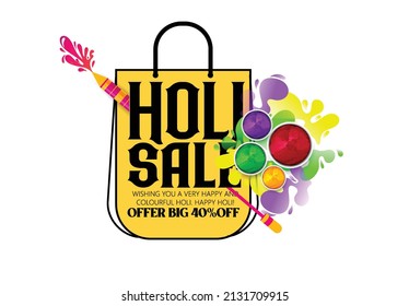 Ilustración Vectorial De Holi, Afiche, Cartel Para La Celebración Del Festival De Colores Con Antecedentes