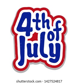 Vector illustration for holiday 4th of July Independence Day Celebration. Greeting card, poster, banner, template, social media sticker. United States of America, USA. Vector EPS 10. 