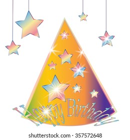 Vector illustration holiday cap with stars