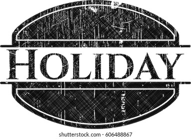 Vector Illustration of Holiday chalk emblem
