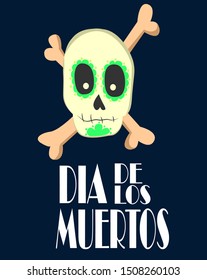 vector illustration, holiday day of the dead, skull