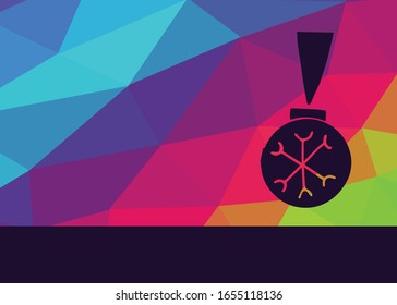Vektorillustration Illustration von Feiertagsdekorationsbänden mit Regenbogenhintergrund. Dies ist gut für Layout, Poster und mehr.
