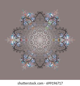 Vector illustration. Holiday design for Christmas and New Year fashion prints. Christmas pattern with snowflakes abstract background. Background. Snowflakes.