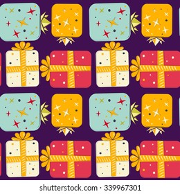 Vector illustration for holiday design, party poster, greeting card or invitation. Holiday pattern with party 