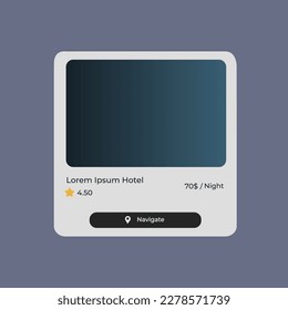 Vector Illustration holiday destination interface display. 