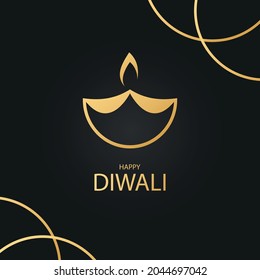 Vector Illustration of the holiday diwali. Deepavali. Festival of lights.
