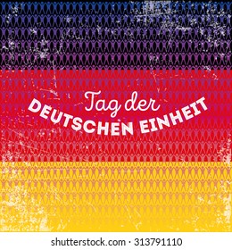 Vector illustration of a holiday in Germany, Tag der deutschen Einheit, Translation: German Reunification Day, graphic design for the decoration of cards and flyers