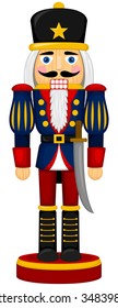 Vector illustration of a holiday nutcracker.