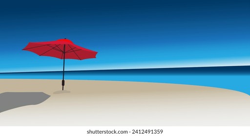 ilustración vectorial de un lugar vacacional cerca de la playa