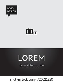 Vector Illustration Of Holiday Symbol On Suitcase Icon. Premium Quality Isolated Briefcase Element In Trendy Flat Style.