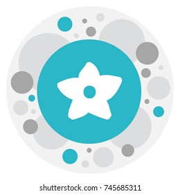 Vector Illustration Of Holiday Symbol On Flower Icon. Premium Quality Isolated Bloom Element In Trendy Flat Style.